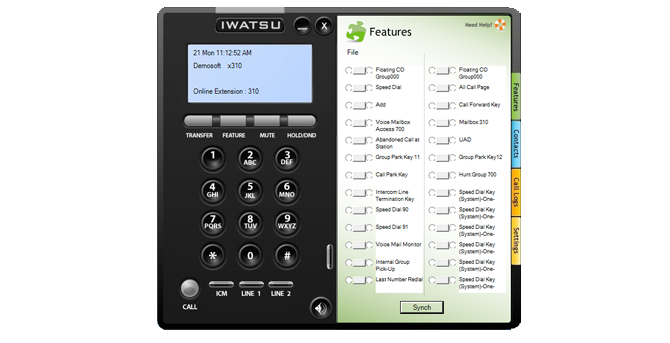 Le téléphone logiciel IP Iwatsu ICON Softphone